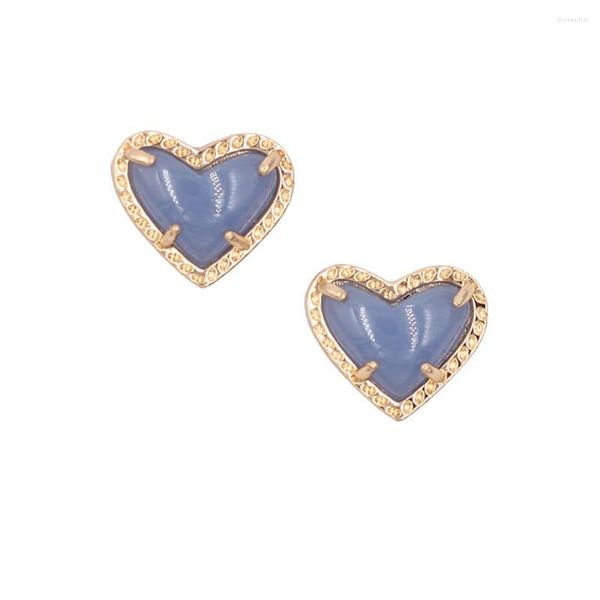 Boucles d'oreilles 2023 saint valentin cadeau couleur bonbon griffe petit coeur en forme de boucle d'oreille en résine 3D pour fille femmes