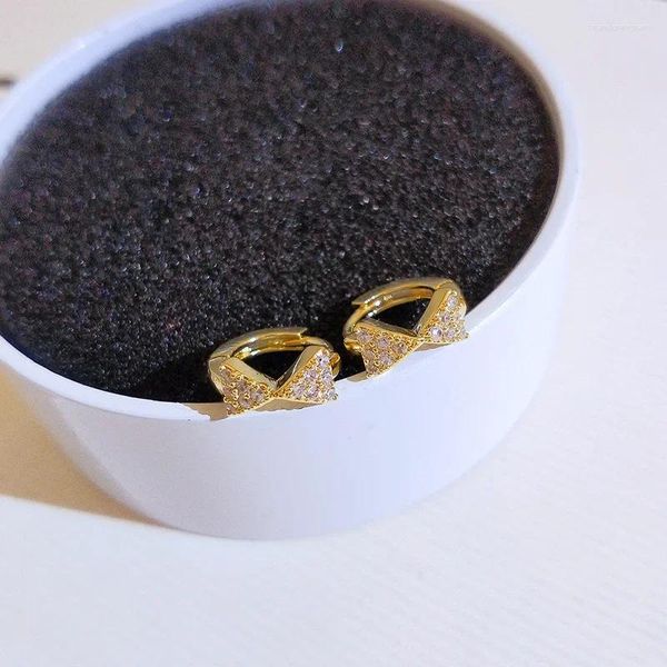 Boucles d'oreilles en diamant pour femmes, couleur or 2024 14K, Aros Mujer Oreja, bijoux en argent 925, pierres précieuses de mariage pour filles