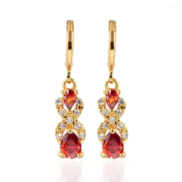 Boucles d'oreilles en argent sterling 2024 925, pierres précieuses colorées exquises, cristal, or 18 carats, bijoux de charme, cadeau, vente en gros