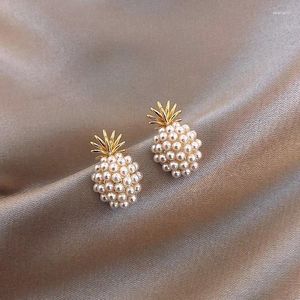 Pendientes de semental 2024 Llegada Geométrica Pearl Women Classic Pineapple Jewellry de moda femenina