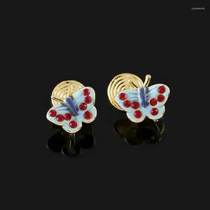 Boucles d'oreilles papillon bleu pour femmes, polyvalentes, plaque d'encens anti-moustique, Clips d'oreille, bijoux Vintage, cadeau, vente en gros, 2024