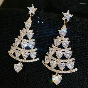 Boucles d'oreilles étalon 2024 Drop de charif de Noël Fashion Bow Snowflake Oreing Festival Festival Bijoux pour les femmes filles