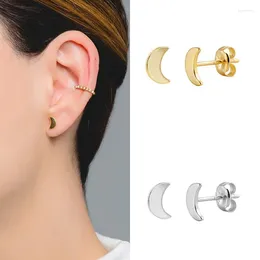 Pendientes de tuerca 2024 CRMYA chapados en oro y plata para mujer, bonitos anillos con Piercing de Luna, pendientes de Natale, joyería para niñas al por mayor