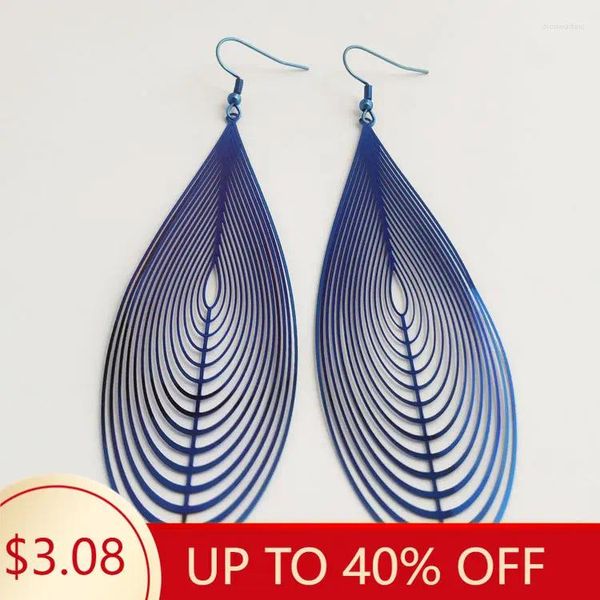 Boucles d'oreilles étalon 2024 Bohemian Fashion Long Unique Natural Real Leaf Big For Women Jewelry Oorbellen Pendientes Mujer Mod