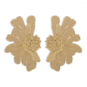 Boucles d'oreilles à clous en alliage Floral rétro euro-américain, mode féminine, Grain de fleur, cadeaux de fête pour femmes, 2024