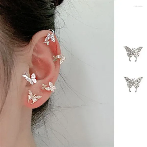 Pendientes de tuerca 2024, moda coreana, joyería de mariposa verde, regalo, declaración de vacaciones de verano para mujer.