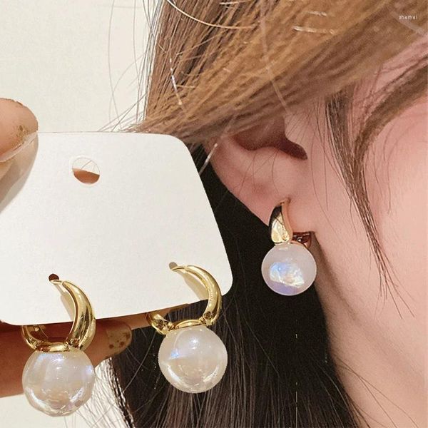 Pendientes de semental 2024 Luxury Dreamy Mermaid Pearl For Women Girls Corea Corea Simple Dangle Gifts de boda Regalos