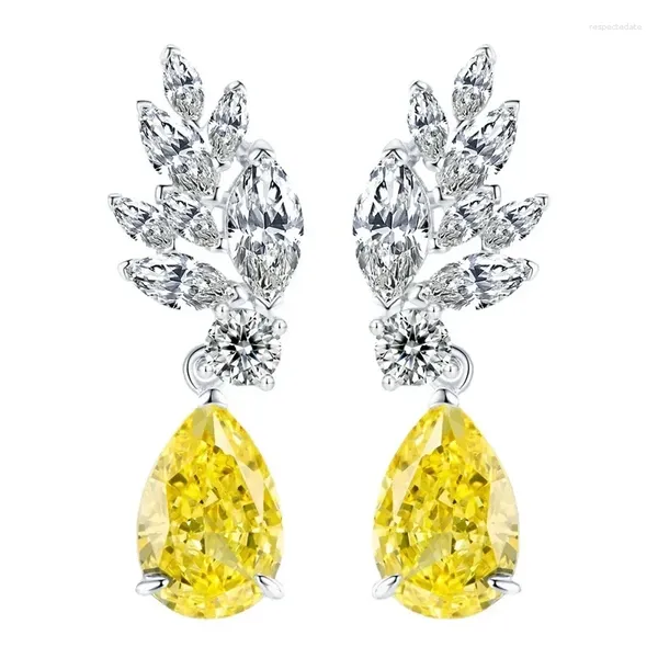 Boucles d'oreilles étalon 2024 S925 STERLING SILPS 8 12 Fashion de zircon floral simple et personnalisé Polyme