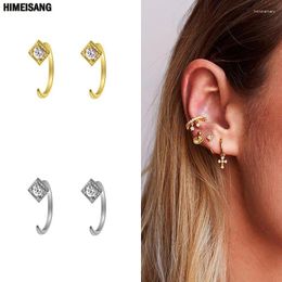 Pendientes de semental 2024 Plata Gold Llenado para mujeres Anillos de orejas cuadradas pequeñas Big Cz Tarings Jewelry Pendientes Al por mayor