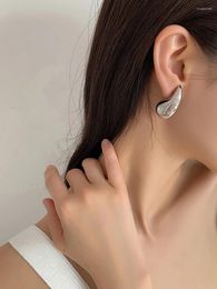 Boucles d'oreilles en acier inoxydable 2024, goutte d'eau en métal pour femmes, bijoux de mariage de luxe personnalisés et lisses