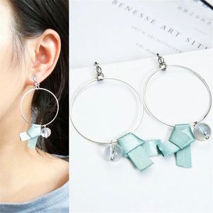 Boucles d'oreilles à clous géométriques simples pour femmes, grand cercle, Clip sur boucle d'oreille, boule à nœud, faux Piercing, bijoux de manchette, 2024