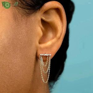 Stud -oorbellen 2024 Trendy lange metalen keten Tassel Hangers Drop gevorderd voor damesmodeaccessoires sieraden