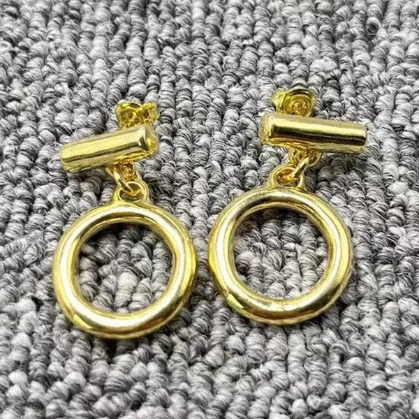 Boucles d'oreilles étalon 2024 UNODE50 Fashion exquise Electroplated 925 Silver 14k Gold Round Festval Luxury Jewelry Gift