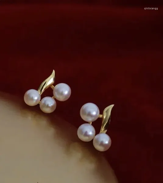 Boucles d'oreilles Vintage Style français, perles naturelles, cadeaux pour femmes, bijoux faits à la main, vente en gros, 2024