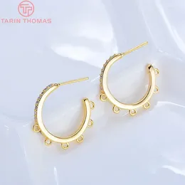 Boucles d'oreilles (2341) 22 mm 24 km rond en laiton plaqué avec trou de suspension des bijoux de bricolage de haute qualité Résultats