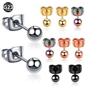 Stud Oorbellen 2 stks/partij G23 Titanium Oor Piercing Punk 4mm Bal Ontwerp Tragus Helix Kwab Mode Lichaam Sieraden Voor mannen Vrouwen