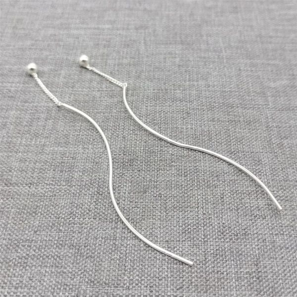 Pendientes de sementales 2PRS de 925 STERLING Silver Twist Wires Earring Riseer para joyas