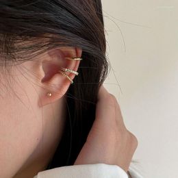 Boucles d'oreilles à Clips pour femmes, 3 pièces/ensemble, unisexe, minimaliste, mode, Cartilage, ensembles de cerceaux, manchette d'oreille, faux Piercing à Clip