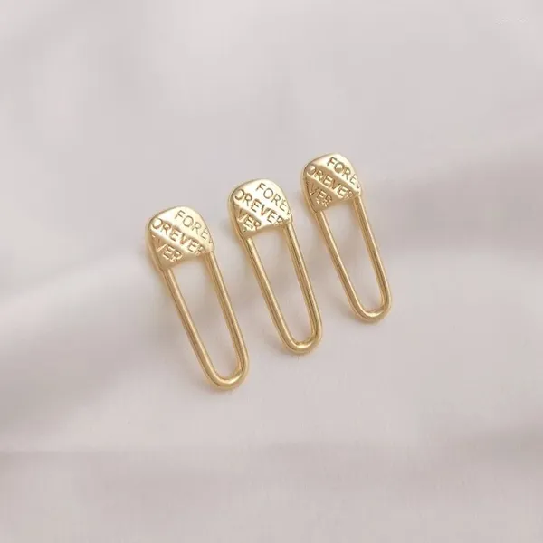 Pendientes de tuerca para mujer, 4 Uds., 9 27mm, chapados en oro, dijes con forma de Pin, suministros de joyería DIY, accesorios de latón hechos a mano