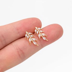 Boucles d'oreilles 4PCS CZ PAVE GOLAD GOL PLADED LAST DESTY FELLY BRINGS POST POUR LES MAISONS MAISONS MAISONS DIY (GB-3698)