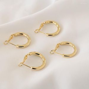 Boucles d'oreilles 4pcs coréen en forme de C demi-cercle simple brillant oreille clip vis rotation banlieue tout-match pour les femmes bricolage bijoux matériel