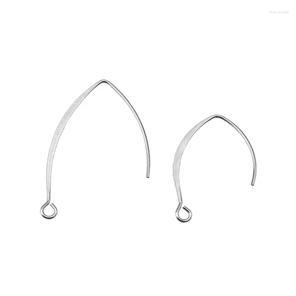 Boucles d'oreilles à clous en acier inoxydable, 50 pièces, grand crochet d'oreille plat, crochets de boucles d'oreilles français, paramètres de fil, Base pour la fabrication de bijoux à faire soi-même