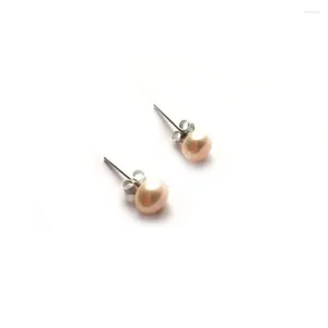 Boucles d'oreilles à tige en argent Sterling 5A, véritable perle, boucles d'oreilles en cristal naturel S925