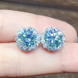 Stud -oorbellen 5 mm bling kristal voor vrouwen zirkoon diamanten edelstenen witgouden kleur mode fijne sieraden brincos accessoires