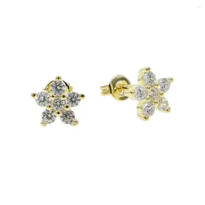 Boucles d'oreilles en argent Sterling 925, Mini petite fleur en Cz, 5mm, jolies filles et femmes