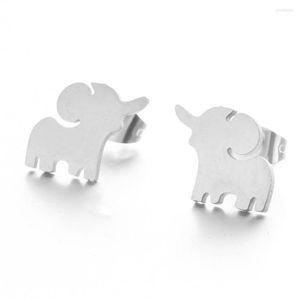 Boucles d'oreilles à tige 5 paires bébé éléphant en acier inoxydable boucle d'oreille Proboscidea motif Animal sauvage bijoux accessoire cadeaux