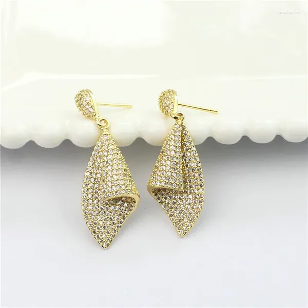 Boucles d'oreilles 5 paires/lot mode rétro Style Cz boucle d'oreille plaqué Zircon cubique bijoux de corps fins en gros