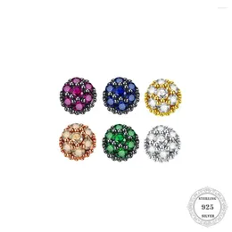 Boucles d'oreilles étalon 6 couleurs full zircon glam glam mode bon bijou pour femmes cadeau en 925 Sterling Silver Super Deal