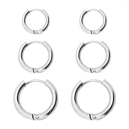 Oorknopjes 6pcs Mode-sieraden Dagelijks Titanium Staal Veilig Kraakbeen 8mm 10mm 12mm Eenvoudig Compact Heren Dames Thuis Kantoor Ringoorbel