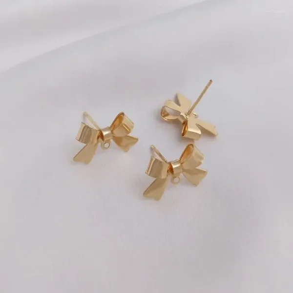 Pendientes de tuerca 8 Uds 16 11mm chapado en oro otoño 2024 dijes de invierno para fabricación de joyería suministros de bricolaje accesorios de latón hechos a mano