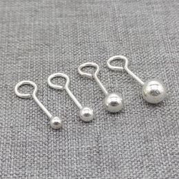 Boucles d'oreilles 8prs de 925 Sterling Silver Ball avec anneau ouvert 2,5 mm 3 mm 4 mm 5 mm
