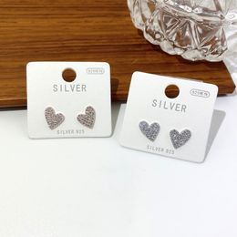 Stud-oorbellen 925 Sterling Silve Hoge kwaliteit Prevent allergie allergie voortreffelijke hartvormige Earstuds vrouw verjaardagsfeestje cadeau