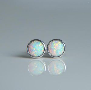 Pendientes de sementales 925 STERLING SILEL BELEL JEYERRY para mujeres Fire White Fire Opal Boda Top Calidad3571874