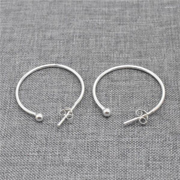 Boucles d'oreilles à tige en argent sterling 925, poteaux en fil de fer, crochets à extrémité sphérique avec dos