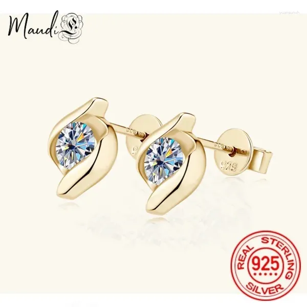 Boucles d'oreilles étalon 925 STERLING Silver Light Luxury High Sense Moisanite 2024 Cadeau à petite amie