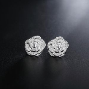 Boucles d'oreilles à tige en argent sterling 925 fleur pour femmes accessoires de bijoux de luxe de qualité bijoux en gros GaaBou