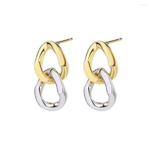 Boucles d'oreilles en argent sterling 925 chaîne en or pour les femmes de mariage bijoux de créateurs de luxe accessoires en gros