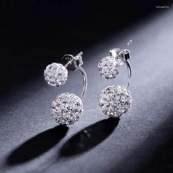 Boucles d'oreilles en argent Sterling 925, bijoux Shambhala de luxe en zircone pour femme, marque originale de haut de gamme Vintage