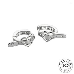 Pendientes de tuerca de Plata de Ley 925, cinturón coreano, temperamento Simple, exquisito regalo de joyería Sexy para mujer