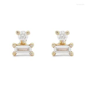 Pendientes de tuerca Plata de ley 925 Joyería mínima 2 mm 4 mm Mini Cz Mujer Chica Pendiente Delicado delicado Multi Piercing