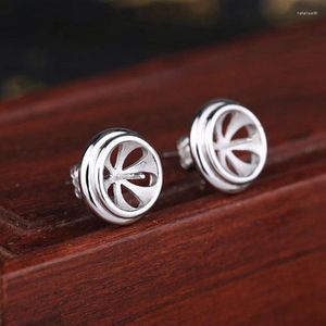 Boucles d'oreilles à tige en argent sterling 925, semi-montées, perles ou perles rondes de 8 à 9 mm, réglage de bijoux fins