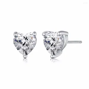 Stud Oorbellen 925 Sterling Zilver Bruiloft 1.72ct 5 7mm Hart Zirkoon Voor Vrouwen Mode Dame Sterling-zilver-sieraden Fijne Sieraden