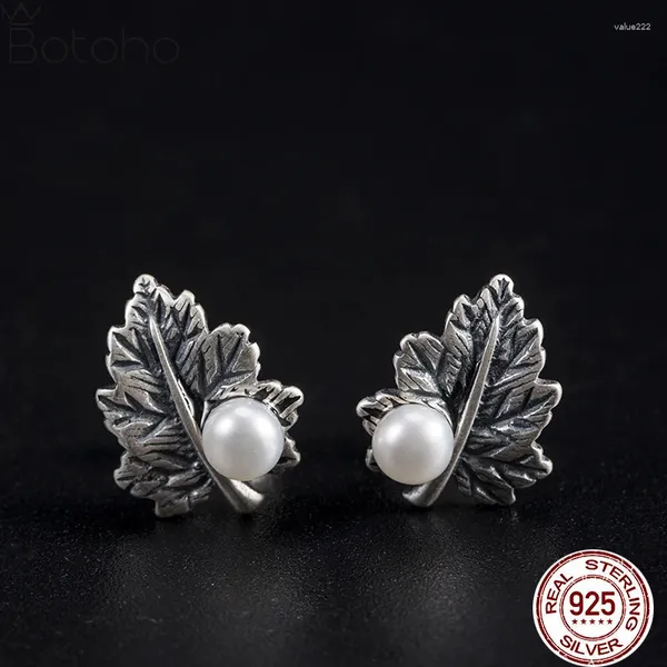 Boucles d'oreilles en argent Sterling 925 thaïlandais, perle Simple, classique, petite boucle d'oreille tendance coréenne, bijoux fins pour femmes et filles