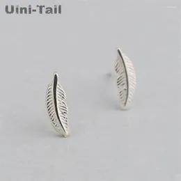 Boucles d'oreilles 925 Tibetan Silver Mini Fashion Plume Earring Wholesale Korea Dynamic Trend Sweet High Quality Hypoallernic