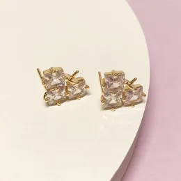 Oorknopjes Een paar 14K echt vergulde koperen oorbellen Hartvormige zilveren PinEarrings Basisconnectoren Diy Sieraden maken Accessoires