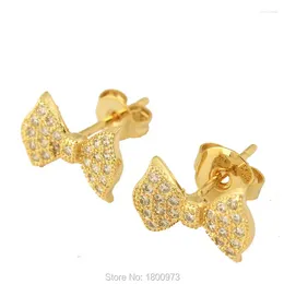 Boucles d'oreilles Adixyn Gold Bow pour femmes filles couleur cristal arabe ethiopie bijoux africains